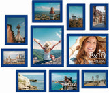 Vittanly 10 Pack Picture Frames Collage Wall Decor, Gallery Wall Frame Set for Wall or Tabletop Display, Engineered Wood and Shatter-resistant Plexiglass, Multi Sizes with 8x10, 5x7, 4x6 Frames, Black