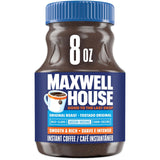 maxwell house original roast instant coffee, 8 oz, smooth, rich, full-bodied, no brewer required