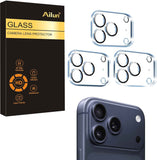 Ailun 3 Pack Camera Lens Protector for iPhone 16 Pro / 14 Pro & iPhone 16 Pro Max / 14 Pro Max,Tempered Glass,9H Hardness,Anti-Scratch,Case Friendly[Does not Affect Night Shots]