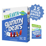 yumearth organic gummy bears fruity snack packs gluten free allergy friendly non gmo 10.5 oz pack of 15
