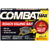 Combat Max 12 Month Roach Killing Bait, Small Roach Bait Station, Child-Resistant, 18 Count