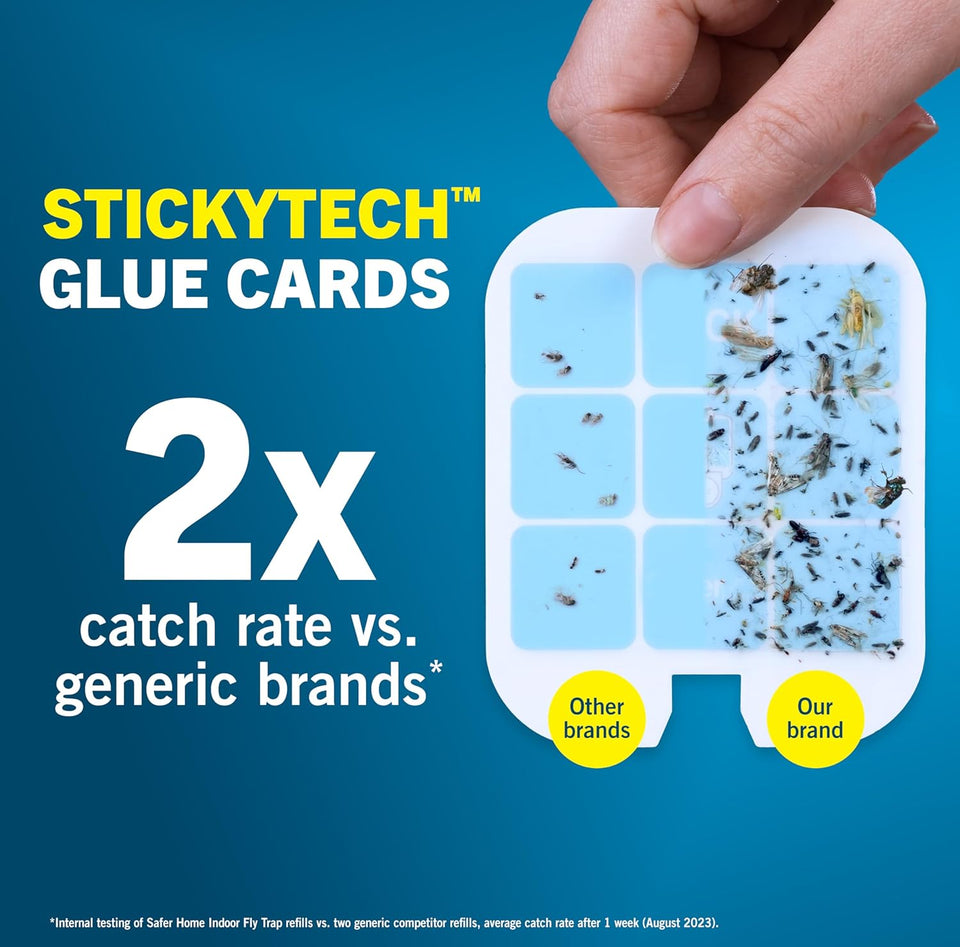 Safer Home SH503 Trap Refill Pack of Glue Cards for SH502 Indoor Fly Trap, Official Safer Home Refills with StickyTech Glue Card Technology, 3 Count (Pack of 1)