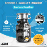 Garbage Disposal Cleaner Deodorizer Tablets, Foaming Citrus Fresh, 24-Pack