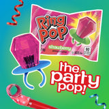 Ring Pop Individually Wrapped 10 Count Assorted Flavors Lollipop Suckers in Fun Candy Variety Pack