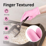 Food-Grade Pink Nitrile Gloves: 3-mil, Latex-Free, Powder-Free, 100 ct Box (Medium)