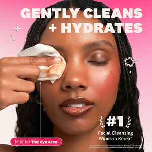 The Face Shop Rice Water Bright Makeup Remover Wipes with Rice Extract for Brightening and Moisturizing