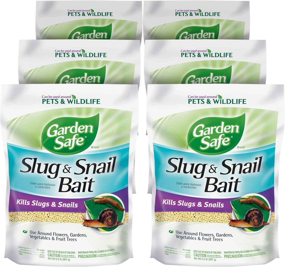 Garden Safe Brand Slug & Snail Bait Granules, 2 Pounds, Slugs & Snails Begin to Die Within 3 to 6 Days, Can Be Used Around Pets & Wildlife, For Lawns, Gardens & Greenhouses, 1 Pack