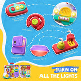 54-in-1 english & spanish busy board for 1-2 year old boys, educational montessori toys gift