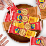 ritz peanut butter and cheese sandwich crackers variety pack, 32 snack packs, 6 crackers per pack