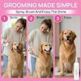 biosilk therapy detangling plus shine protecting mist for dogs | detangling spray for puppies and dogs with silk and vitamins