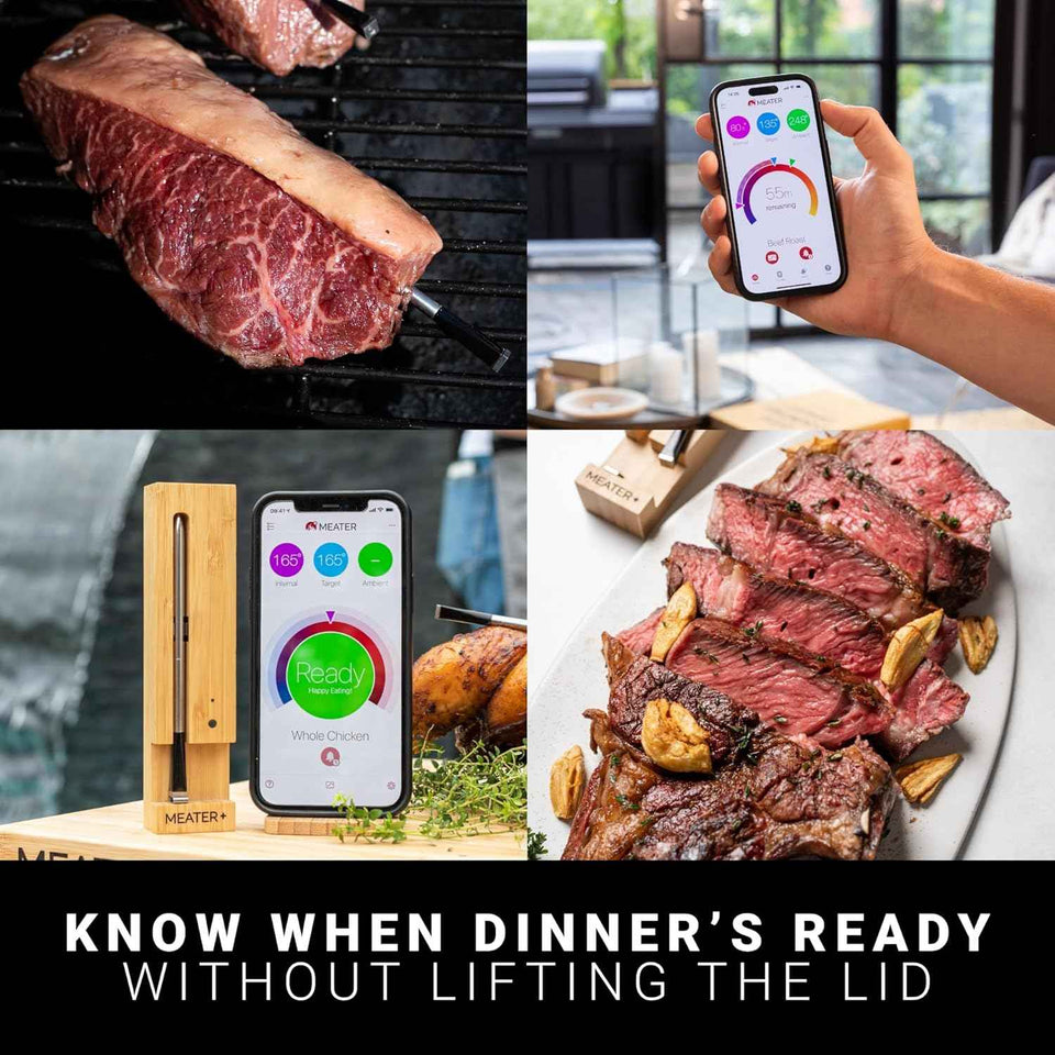 MEATER Plus Smart Wireless Meat Thermometer, Bluetooth Digital, Perfect for BBQ, Grill, Oven