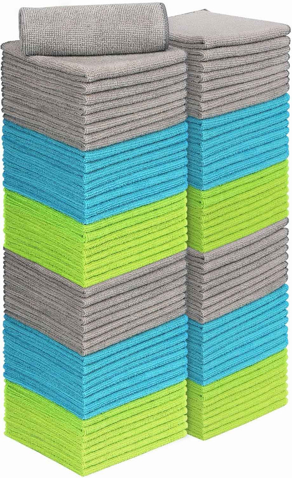 AIDEA Microfiber Cleaning Cloth-50PK, Soft Microfiber Towels for Cars, Absorbent Cleaning Rags, Lint-Free Streak-Free Wash Cloths for House, Kitchen, Window(12in.x12in)