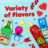 Bazooka Lollipops, 18-Count Assorted Valentine's Candy Variety Pack, Individually Wrapped Lollipops for Parties and Gifts