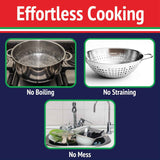 Original Fasta Pasta Microwave Cooker with Lid & Built-in Strainer, Patented Design for Perfect Al Dente Pasta Every Time