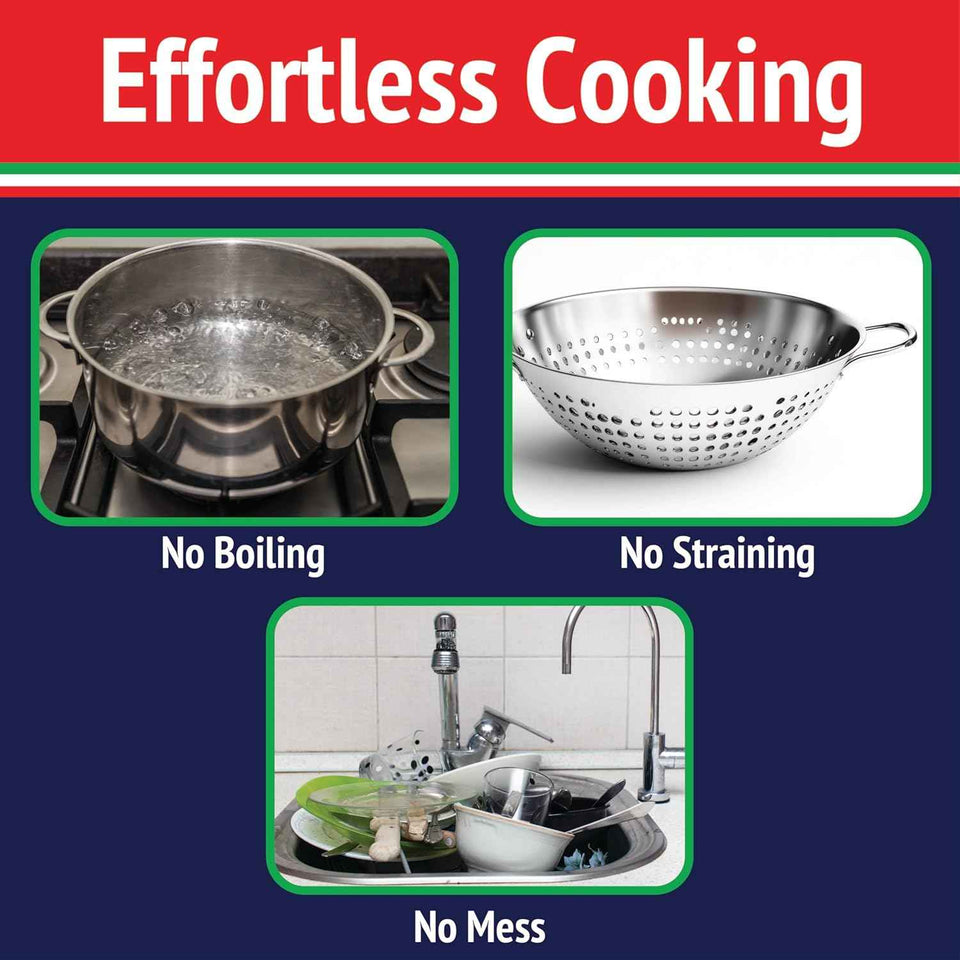 The Original Fasta Pasta Microwave Cooker with Lid & Built-in Strainer-No More Messes, Waiting for Water to Boil, or Sticky Noodles-Perfect Al Dente Pasta Every time- Patented Design, It Really Works