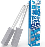 2 Pack Pumice Stone Toilet Cleaner Extra Long Handle for Removing Bowl Ring Pool Bathroom