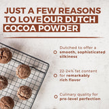 Dutch Processed Cocoa Powder Unsweetened 8 oz Non-Gmo Fair Trade Culinary Grade Cocoa