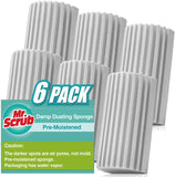 4 Pack Damp Dusting Sponge Duster, Grey Dust Cleaning Sponge, Reusable Household Cleaning Sponge Tool for Blinds, floorboards, Fan Blades, Vents, Glass, Railings, Mirrors