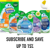 Rainshower Scent Toilet Cleaning Stamps, Hands-Free Freshness, 24-Count Gel Dispenser