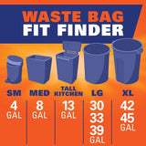Hefty Ultra Strong 13 Gallon Trash Bags, Tall Kitchen Trash Bags 13 Gallon Size, White, Fabuloso Citrus & Fruits Scent, 80 Bags