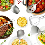 Newness 16 Pcs Stainless Steel Kitchen Utensils Set, Metal Kitchen Accessories
