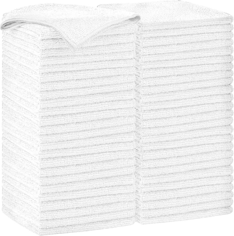 AIDEA Microfiber Cleaning Cloth-50PK, Soft Microfiber Towels for Cars, Absorbent Cleaning Rags, Lint-Free Streak-Free Wash Cloths for House, Kitchen, Window(12in.x12in)