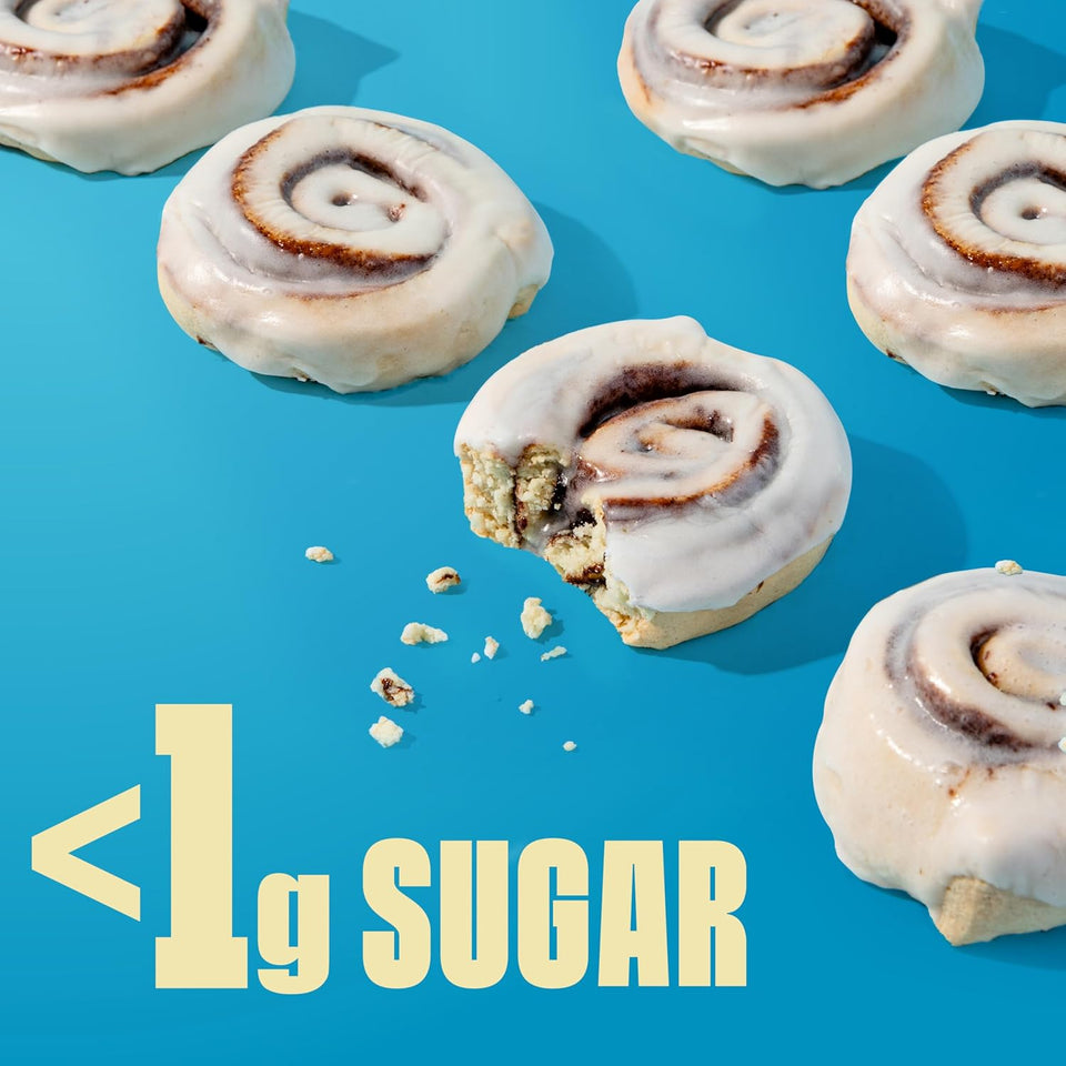 Legendary Foods Gluten-Free, Low Carb Cinnamon Roll Protein Bars, 22g Protein, 10-Pack