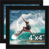 FIXSMITH 8x10 Picture Frame Set of 2, Photo Frame with HD Plexiglass, Display Pictures 5x7 with Mat or 8x10 Without Mat Multi Picture Frames Collage for Tabletop or Wall Display, Black