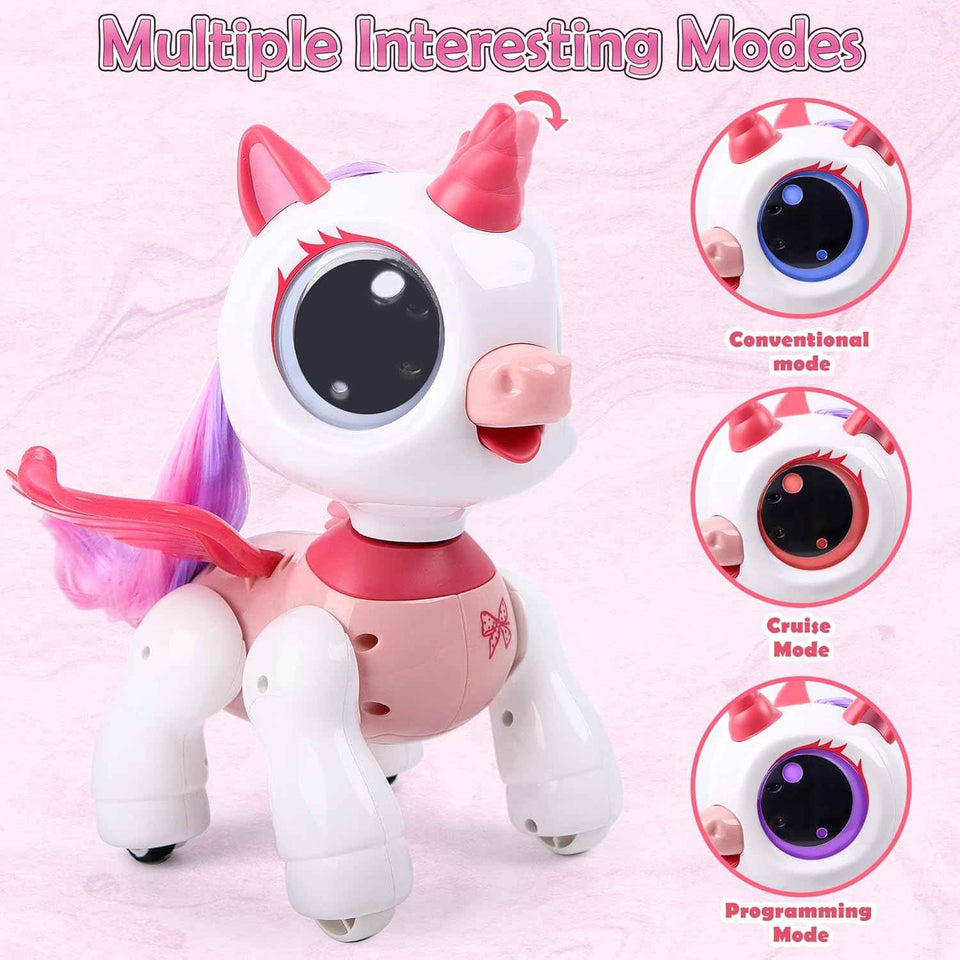 sprshy remote control unicorn pink pegasus toy for girls ages 3 to 8