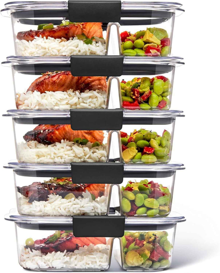 Rubbermaid Brilliance BPA Free 44-Piece Food Storage Containers Set Airtight Leak-Proof with Lids for Meal Prep Lunch and Leftovers