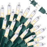 Joiedomi Clear Christmas String Lights Indoor,100 Count Mini Warm White Fairy Light,19.4 FT Lighting Decor for Patio Dorm Classroom Bedroom Holiday Wedding Party Garland Birthday Festival,Green Wire
