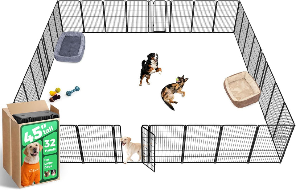 fxw homeplus unleashed 24 inch 6 panels dog pen black patented