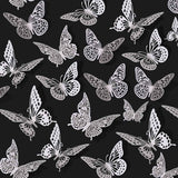 SAOROPEB 3D Butterfly Wall Decor - 48 Pcs, 4 Styles, 3 Sizes, Gold Butterfly Decorations for Birthday & Party Celebrations, Removable Stickers