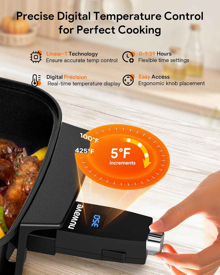 Nuwave Medley XL Digital Electric Skillet, Family Size Griddle w/Glass Lid, 2025 New & Improved