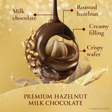 Ferrero Rocher, 24-count, individually wrapped, 10.6 oz premium milk chocolate hazelnut gift box