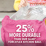 glad tall kitchen trash bags 13 gallon maxstrength cherry blossom scent garbage bags with drawstring 90 count