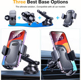 Romuto Phone Holders for Your Car Phone Holder Mount【Super Suction】Cell Phone Mount for Car Accessories for Women Men Windshield/Vent/Dashboard Pad Mount Truck Stand GPS Dash Holder for iPhone Samsung