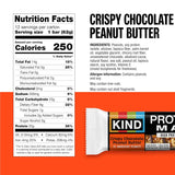 kind protein max crispy chocolate peanut butter snack bars, 20g protein, keto friendly, 12 count box