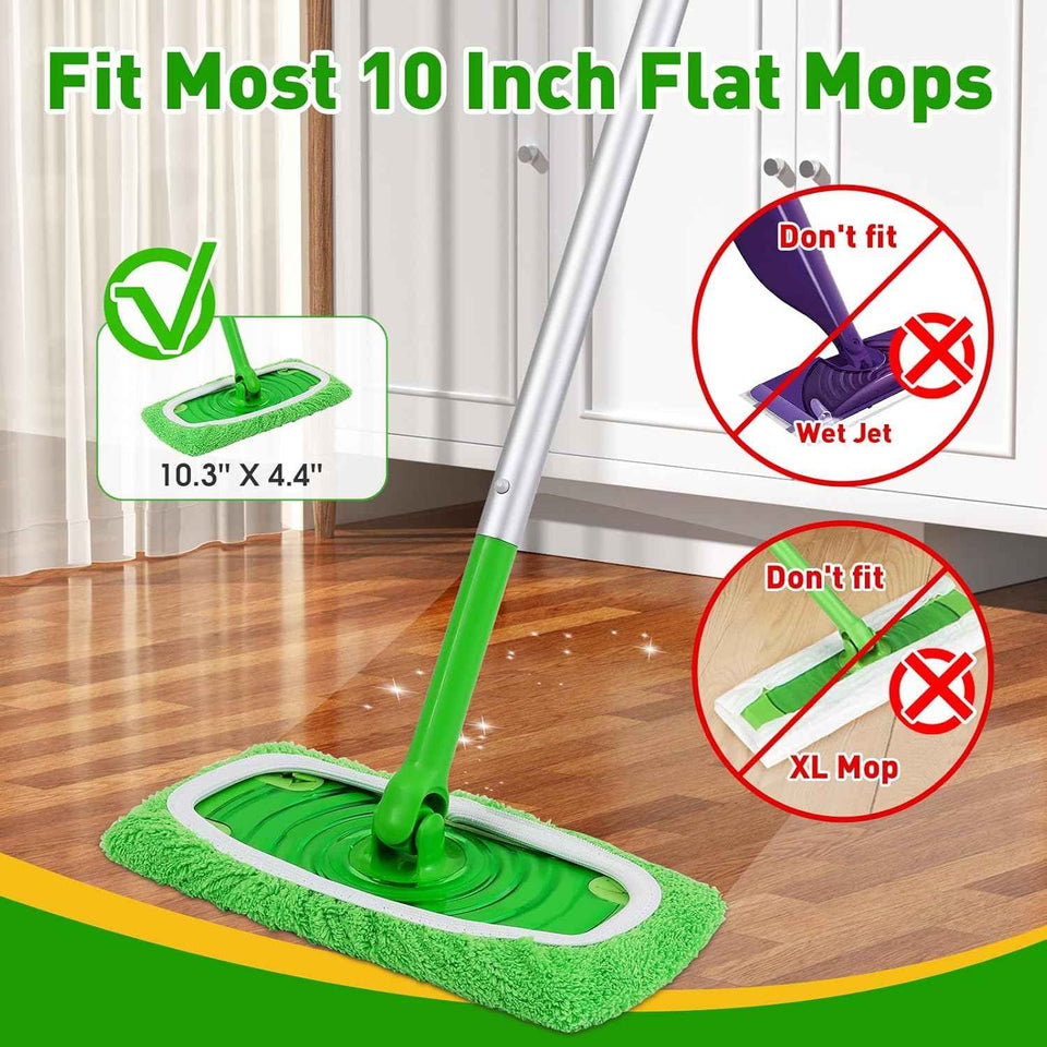 Reusable Microfiber Mop Pads for Floor Cleaning, 14-Piece Set, Compatible with Sweeper Mops and Dry Sweeping Cloths
