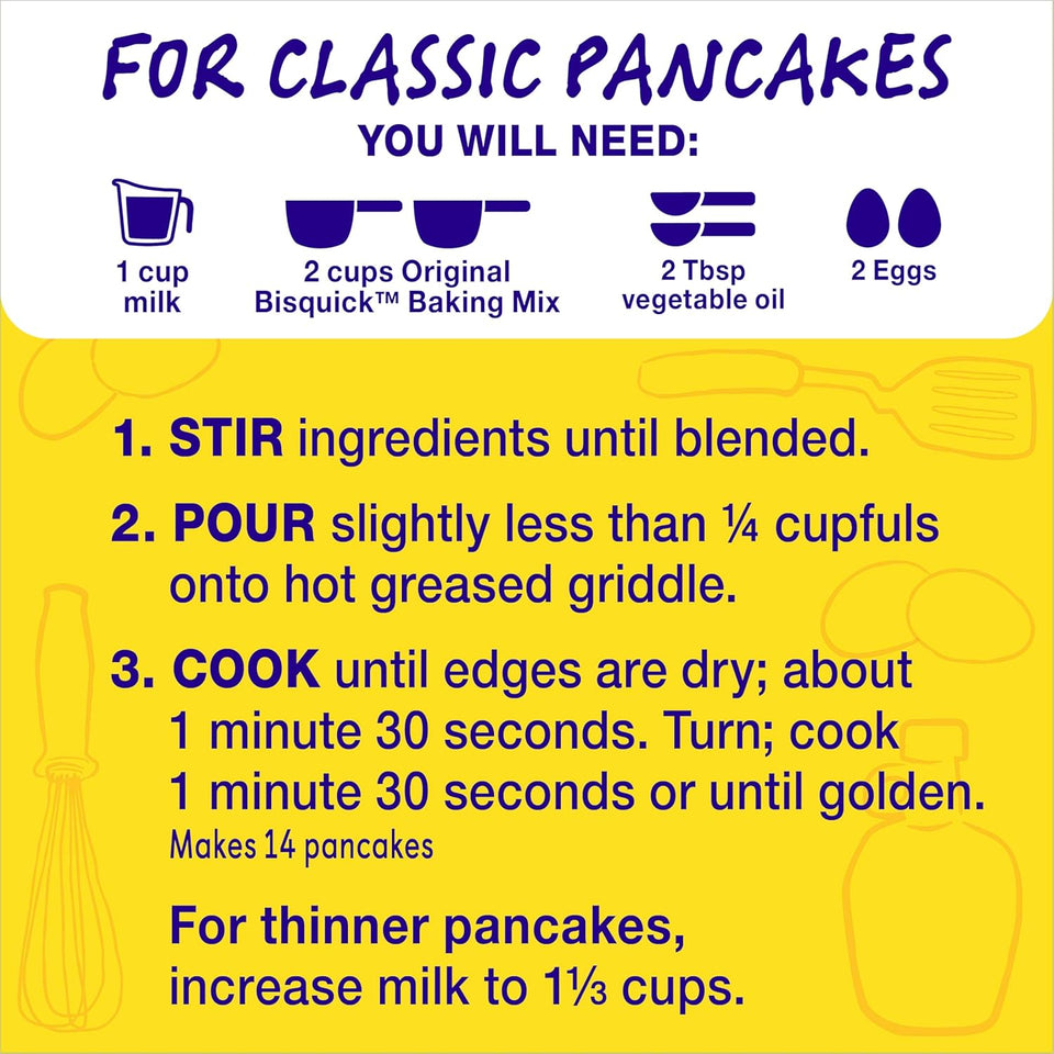 Betty Crocker Bisquick Original Pancake and Baking Mix, 40 oz, Makes 60 Pancakes