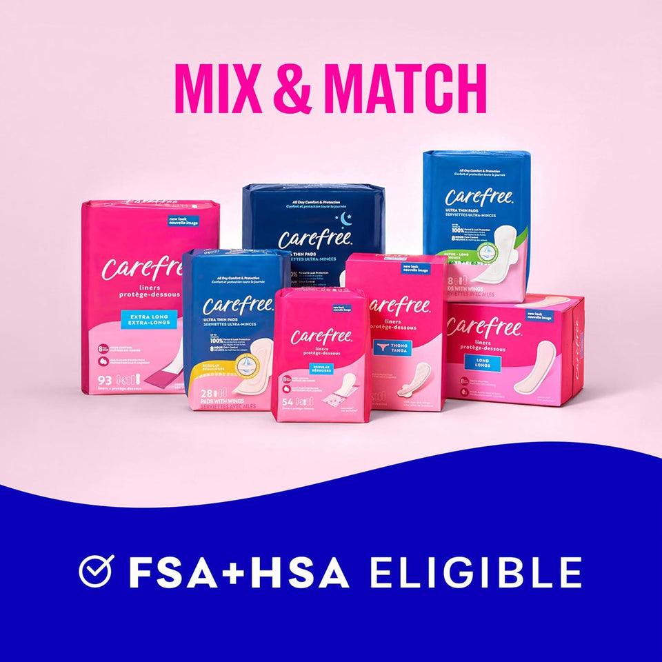 carefree maxi overnight pads with wings 28ct feminine care protection