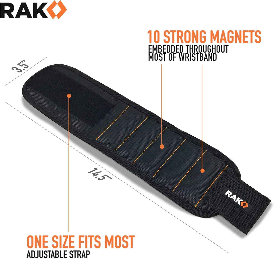 rak magnetic wristband for men - premium tool belt with strong magnets and durable 1680d ballistic nylon
