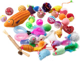 Fashion's Talk Cat Toys Variety Pack for Kitties - 20 Pieces - Multi-Color Interactive Catnip Toys