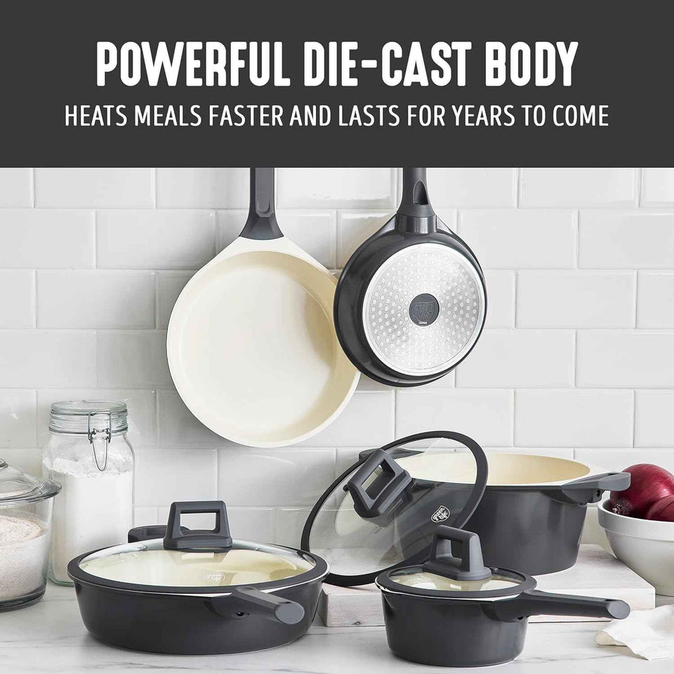GreenLife 8-Piece Ceramic Nonstick Cookware Set - PFAS-Free, Induction Suitable, Dishwasher Safe