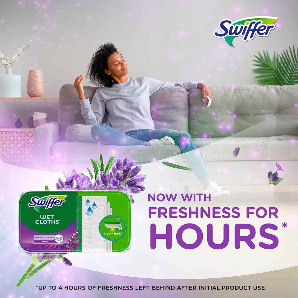 Swiffer Sweeper Wet Mopping Cloths - Febreze Lavender Scent, 36 Count