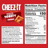 Cheez-It Extra Toasty Baked Snack Crackers, 21oz Box, Family Size, Lunch Snacks, 100% Real Cheese