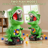 XINNOVEL Movable Dinosaur Shooting for Toys Kids 4-6, Electronic Kids Target Games with 2 Air Pump Guns, LCD Score Record, Sound, 48 Foam Balls, Birthday Gifts for 3 4 5 6 7 8 9 Year Old Boys Girls
