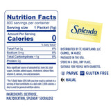 splenda zero calorie sweetener packets, 800 count packets, made in usa, sugar-free, zero carb