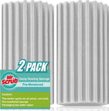 4 Pack Damp Dusting Sponge Duster, Grey Dust Cleaning Sponge, Reusable Household Cleaning Sponge Tool for Blinds, floorboards, Fan Blades, Vents, Glass, Railings, Mirrors