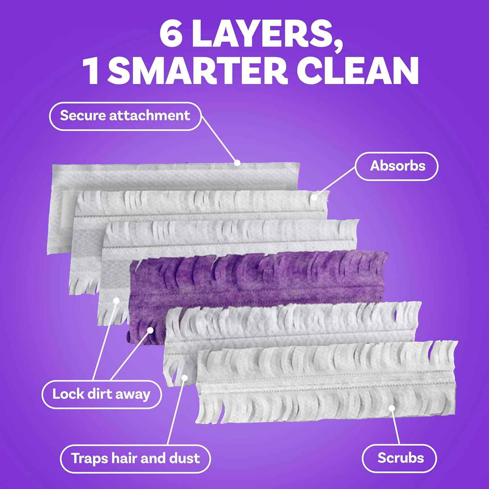 swiffer powermop multi-surface mopping pad refills for floor cleaning, 11-count, convenient cleaning solution